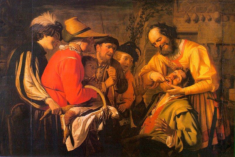 Gerrit van Honthorst The Tooth Puller oil painting picture